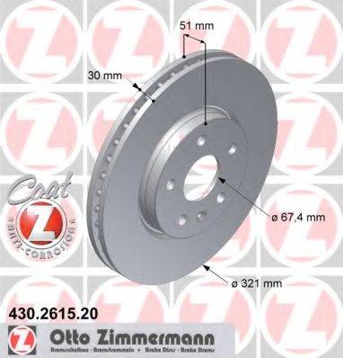 гальмівний диск ZIMMERMANN 430.2615.20