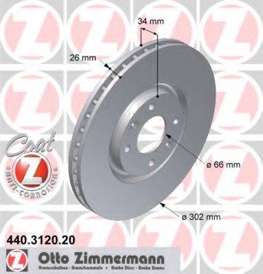 гальмівний диск ZIMMERMANN 440.3120.20