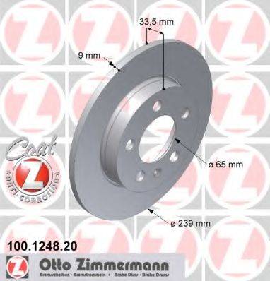 гальмівний диск ZIMMERMANN 100.1248.20