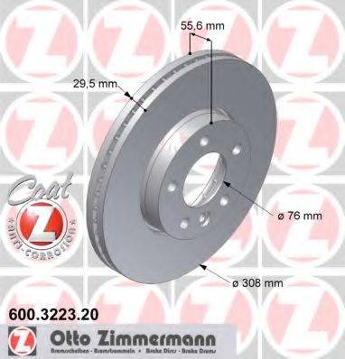 гальмівний диск ZIMMERMANN 600.3223.20