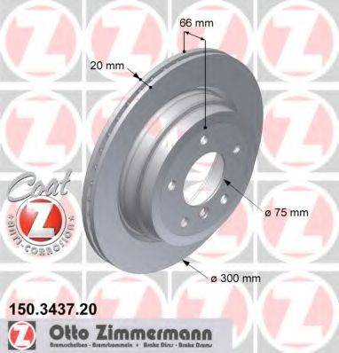 гальмівний диск ZIMMERMANN 150.3437.20