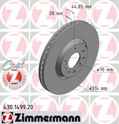 гальмівний диск ZIMMERMANN 430.1499.20