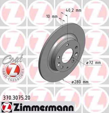 гальмівний диск ZIMMERMANN 370.3075.20