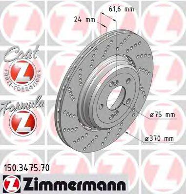 гальмівний диск ZIMMERMANN 150.3475.70