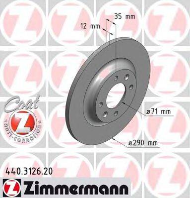 гальмівний диск ZIMMERMANN 440.3126.20