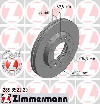 гальмівний диск ZIMMERMANN 285.3522.20