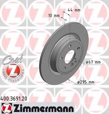 гальмівний диск ZIMMERMANN 400.3691.20