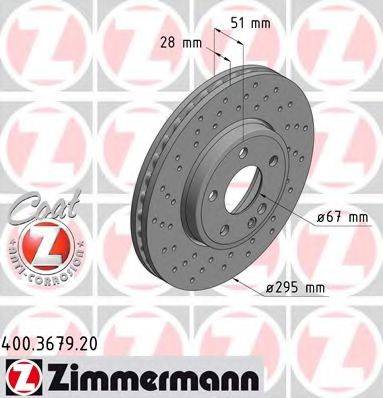 гальмівний диск ZIMMERMANN 400.3679.20