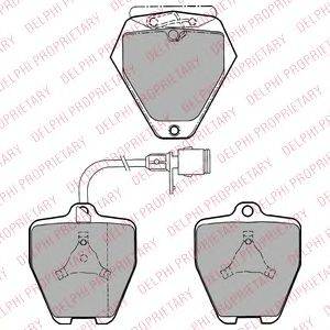 Комплект гальмівних колодок, дискове гальмо DELPHI LP1024