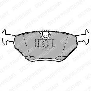 Комплект гальмівних колодок, дискове гальмо DELPHI LP1107