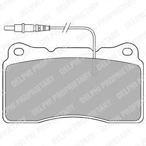 Комплект гальмівних колодок, дискове гальмо DELPHI LP1516