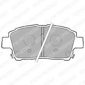 Комплект гальмівних колодок, дискове гальмо DELPHI LP1742