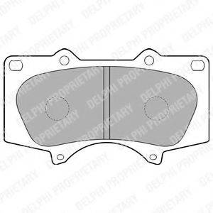Комплект гальмівних колодок, дискове гальмо DELPHI LP1782
