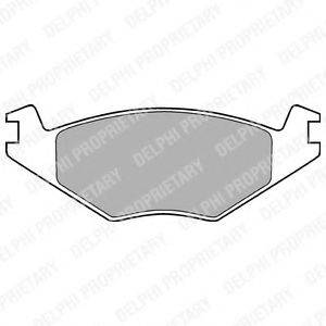 Комплект гальмівних колодок, дискове гальмо DELPHI LP505