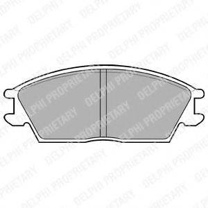 Комплект гальмівних колодок, дискове гальмо DELPHI LP704