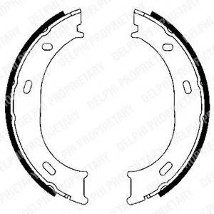 Комплект гальмівних колодок, стоянкова гальмівна система DELPHI LS1905