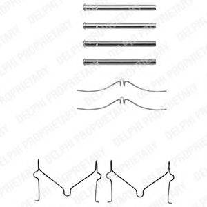 Комплектуючі, колодки дискового гальма DELPHI LX0143