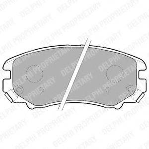 Комплект гальмівних колодок, дискове гальмо DELPHI LP1902