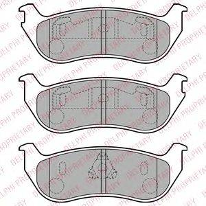 Комплект гальмівних колодок, дискове гальмо DELPHI LP1859