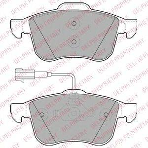 Комплект гальмівних колодок, дискове гальмо DELPHI LP1959