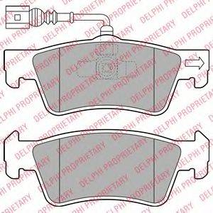 Комплект гальмівних колодок, дискове гальмо DELPHI LP2087