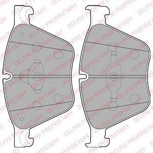 Комплект гальмівних колодок, дискове гальмо DELPHI LP2210