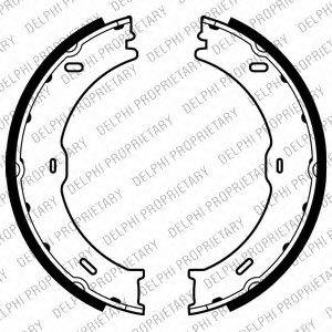 Комплект гальмівних колодок, стоянкова гальмівна система DELPHI LS2018
