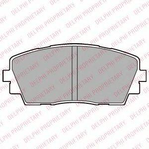 Комплект гальмівних колодок, дискове гальмо DELPHI LP2296