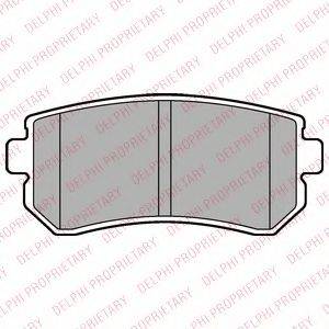 Комплект гальмівних колодок, дискове гальмо DELPHI LP2303
