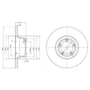 гальмівний диск DELPHI BG2157