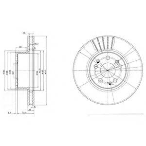 гальмівний диск DELPHI BG2737