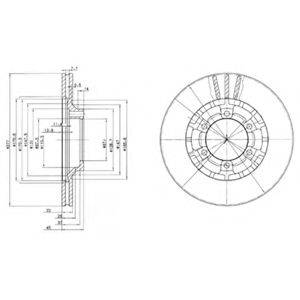 гальмівний диск DELPHI BG2561