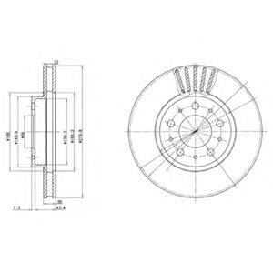 гальмівний диск DELPHI BG2841