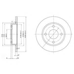 гальмівний диск DELPHI BG3055