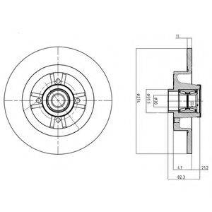 гальмівний диск DELPHI BG9030RS