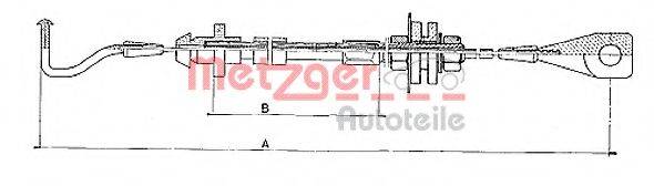 Тросик газу METZGER 10.090