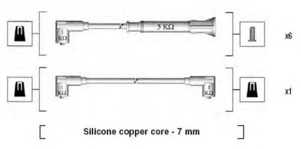 Комплект дротів запалення MAGNETI MARELLI 941075040546