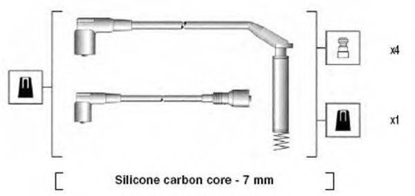 Комплект дротів запалення MAGNETI MARELLI 941125150669