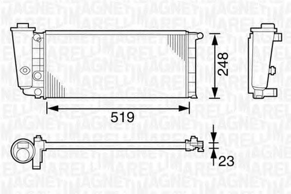 Радіатор, охолодження двигуна MAGNETI MARELLI 350213101000