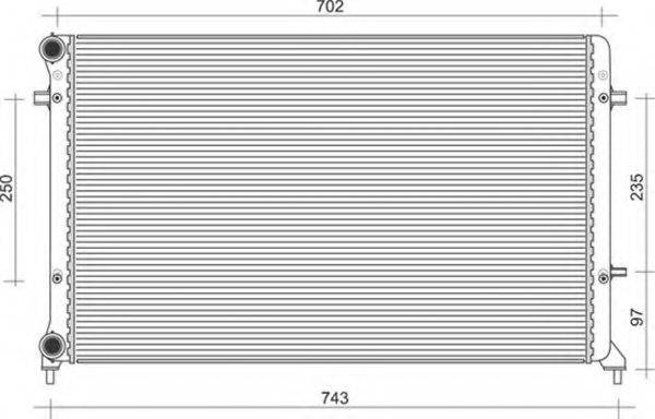 Радіатор, охолодження двигуна MAGNETI MARELLI 350213853000